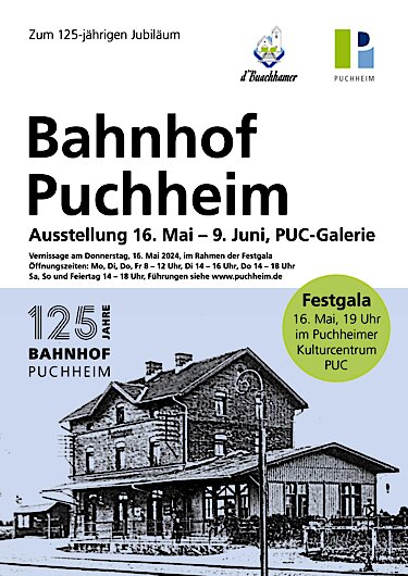 Plakat 125 Jahre Bahnhof Puchheim Ausstellung